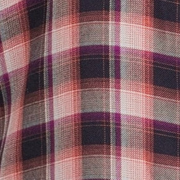 Tartan Plaid Button Down Long Sleeve Shirt Top Sz 0X NWT - Picture 7 of 9